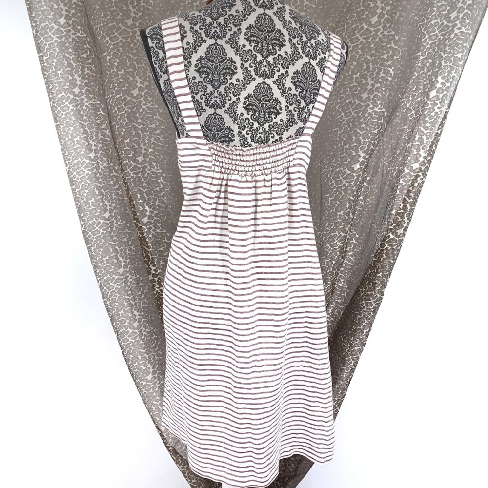 Artisan Ny Strap Shoulder Button Front Stripe Lin… - image 5